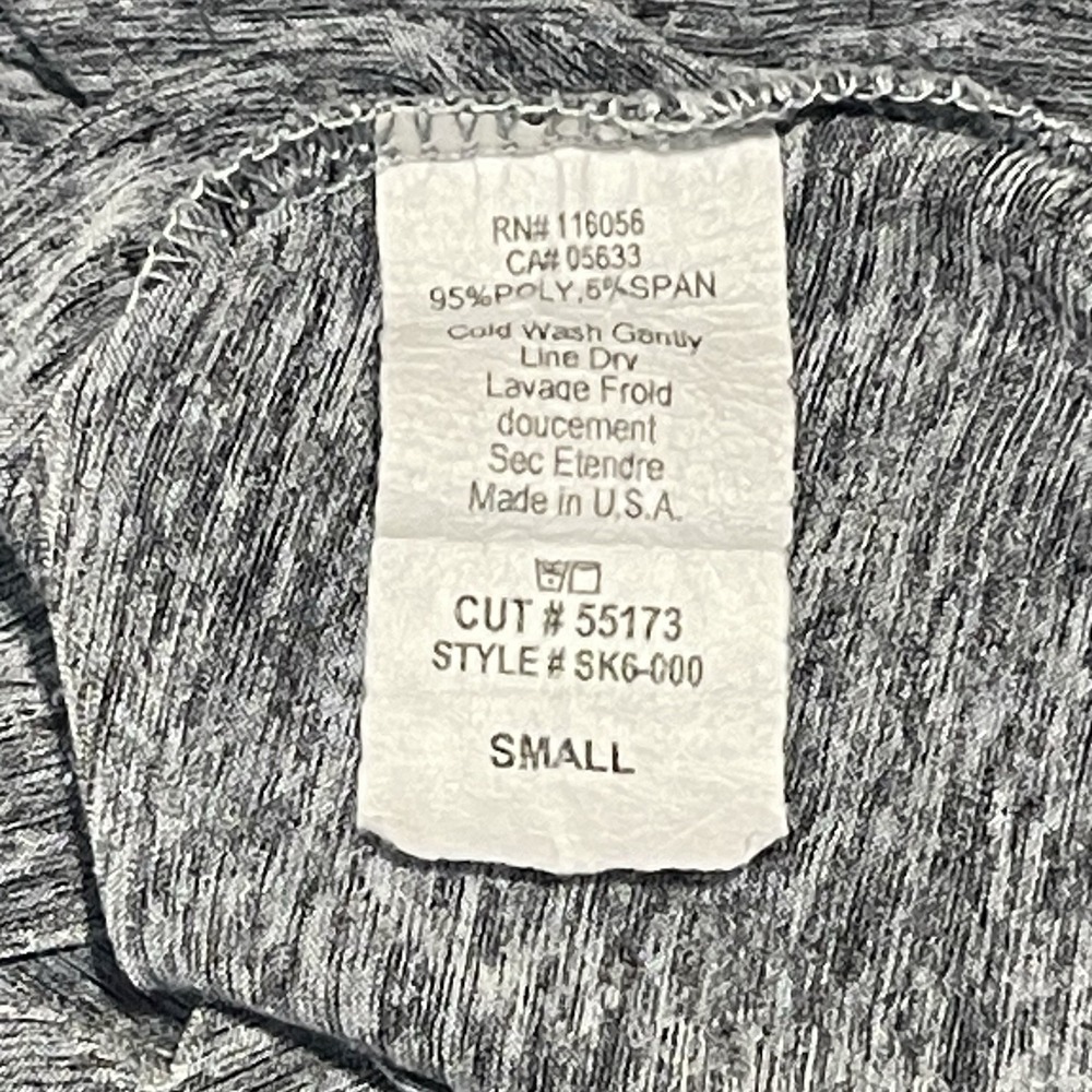 Jess & Jane - Gray Abstract Print "OAP" Long Sleeve Shirt Womens Small -Made USA - Picture 8 of 8